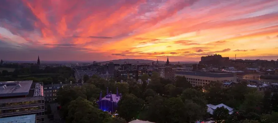 Aerial view of Edinburgh