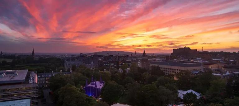 Aerial view of Edinburgh