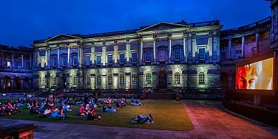 Film screening in Old College Quad
